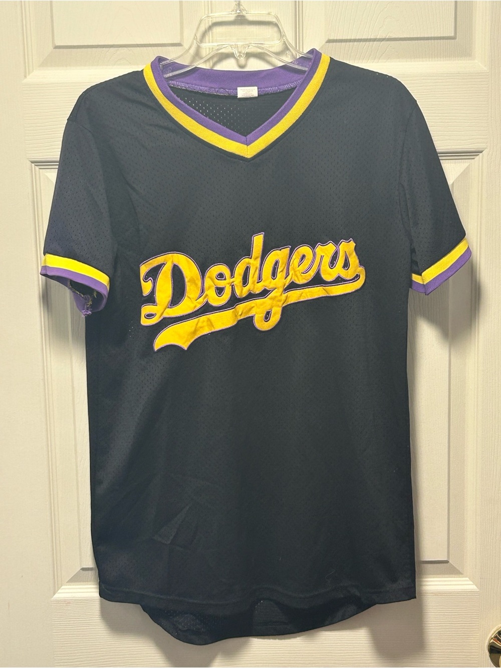 Los Angeles Dodgers Lakers Night SGA Black Promo Jersey Men's Small MLB NBA